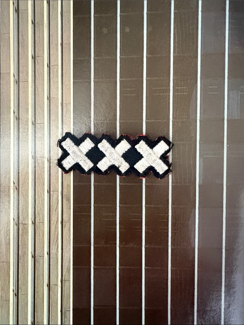 Amsterdam Black and White Triple X Decorative Patch